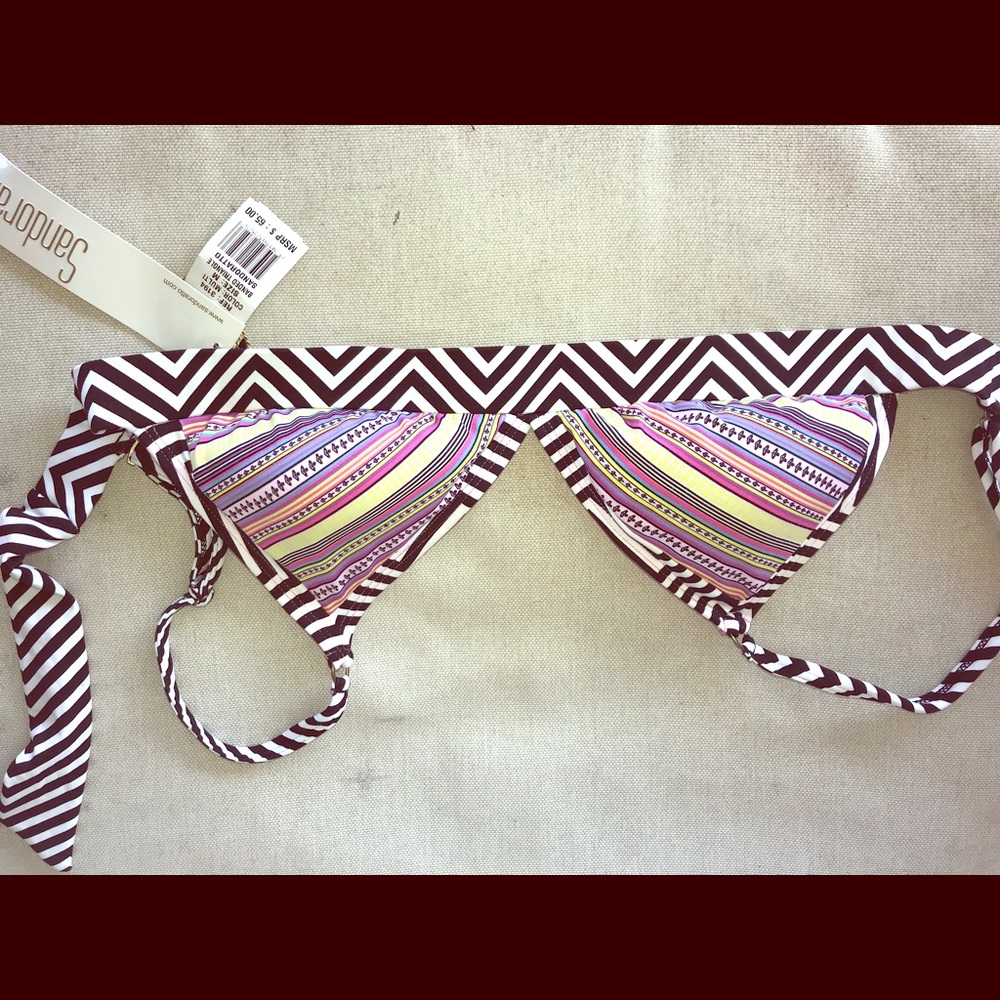 NWT Sandoratto Printed Bikini top Size Medium